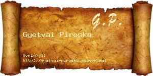Gyetvai Piroska névjegykártya