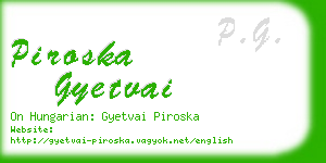 piroska gyetvai business card
